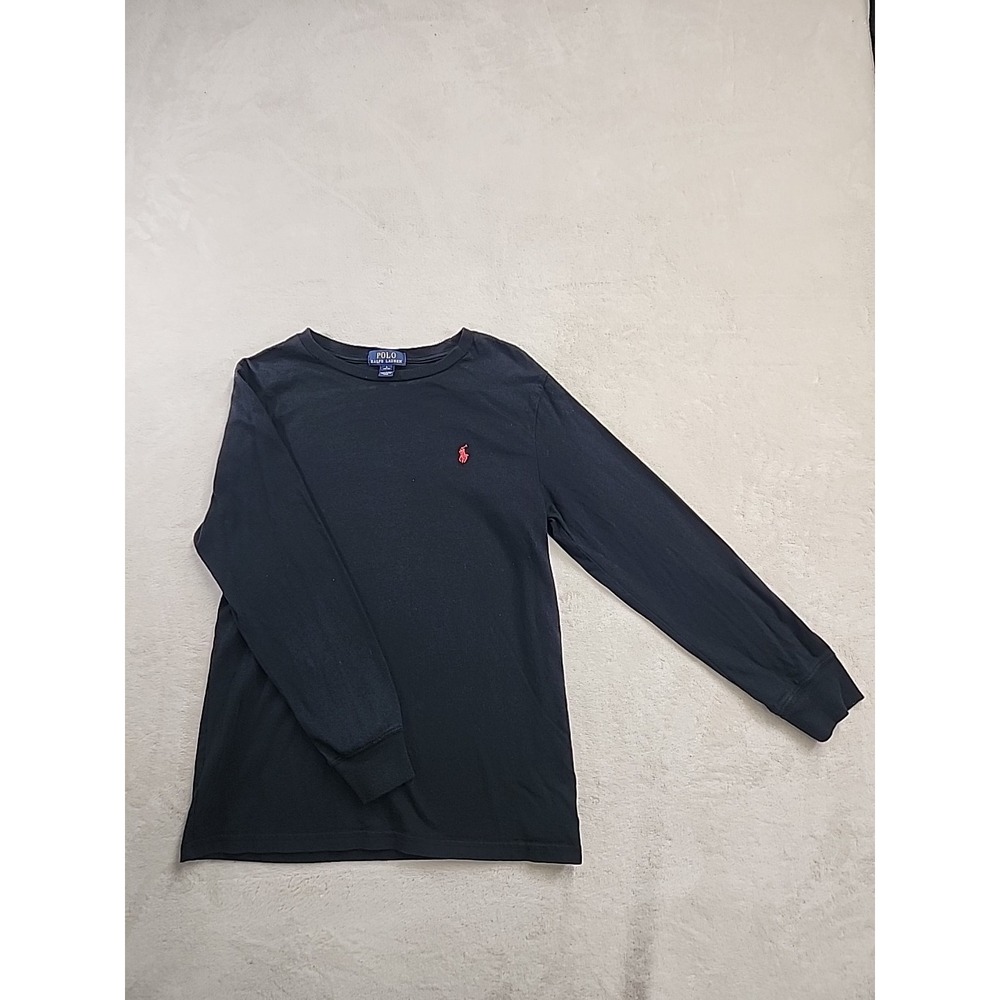 Ralph Lauren Black Big Pony Boys 14-16 Long Sleeve‎ Shirt